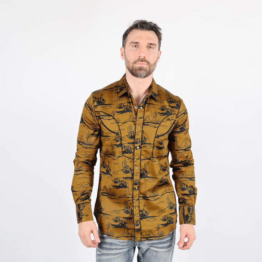 Camisa Modern Fit Piping Cactus Monogram ECL9855